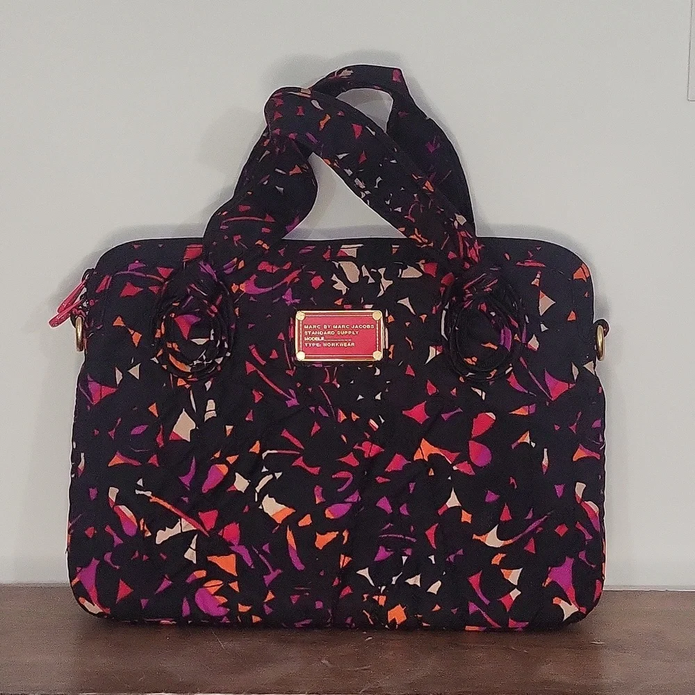 Marc Jacobs Black with Abstract Print Tablet Carry Case